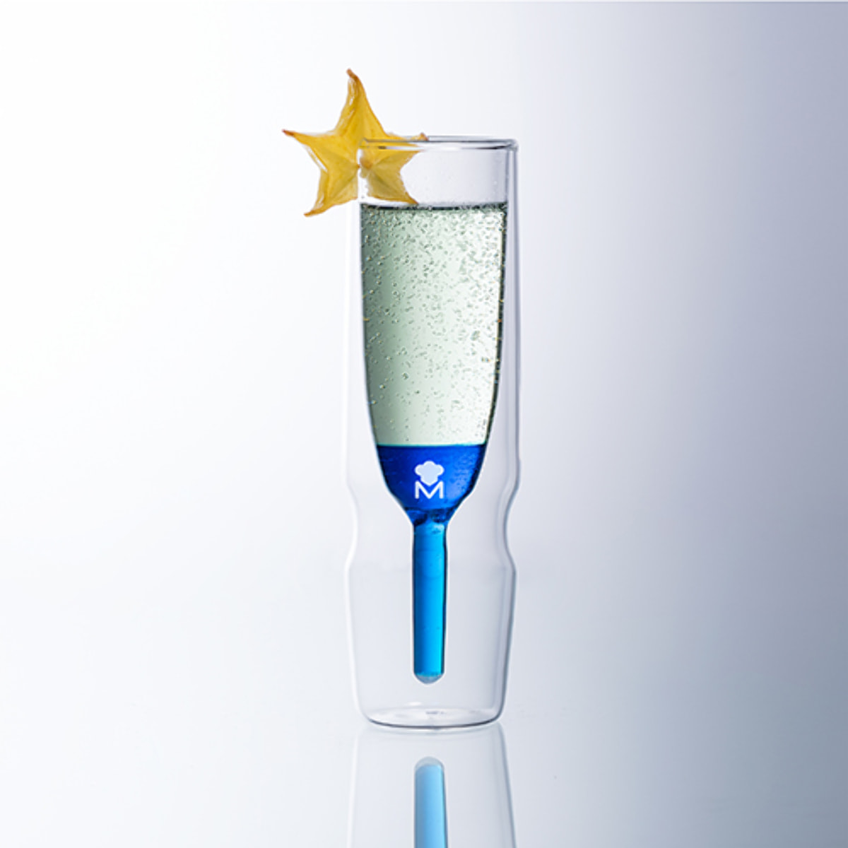 Juego de 2 Copas altas de 190ml de Borosilicato transparente de doble cristal Foodies MasterPRO