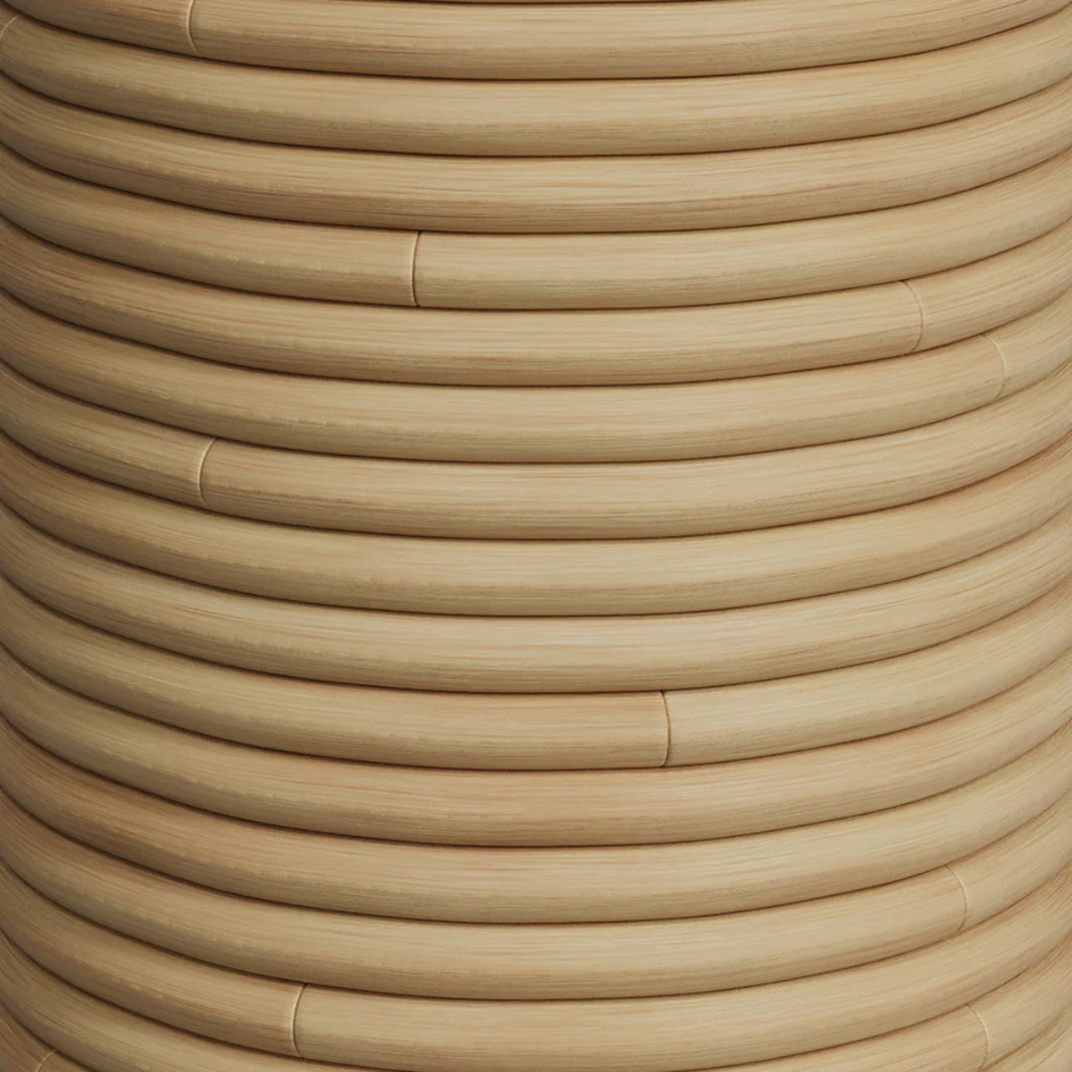 Tabouret en rotin et tissu crème H 43 cm - Théa