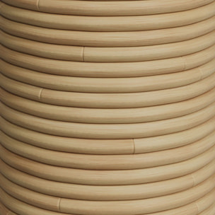 Tabouret en rotin et tissu crème H 43 cm - Théa