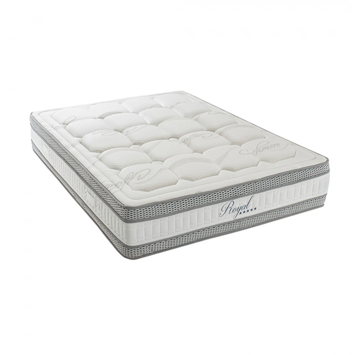 Ensemble Royal 5* 2 places | Matelas memoire de forme avec sommier en bois
