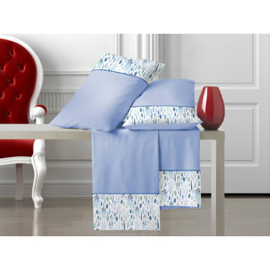 Completo letto Armonie IPERSAN Puro Cotone Corallo Azzurro