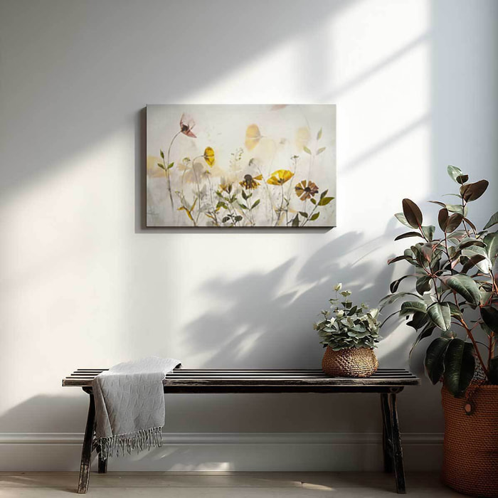 Tableau fleurs sauvages lumineuses Toile imprimée