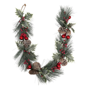 Guirlande Nature bois branches 1,5m rouge