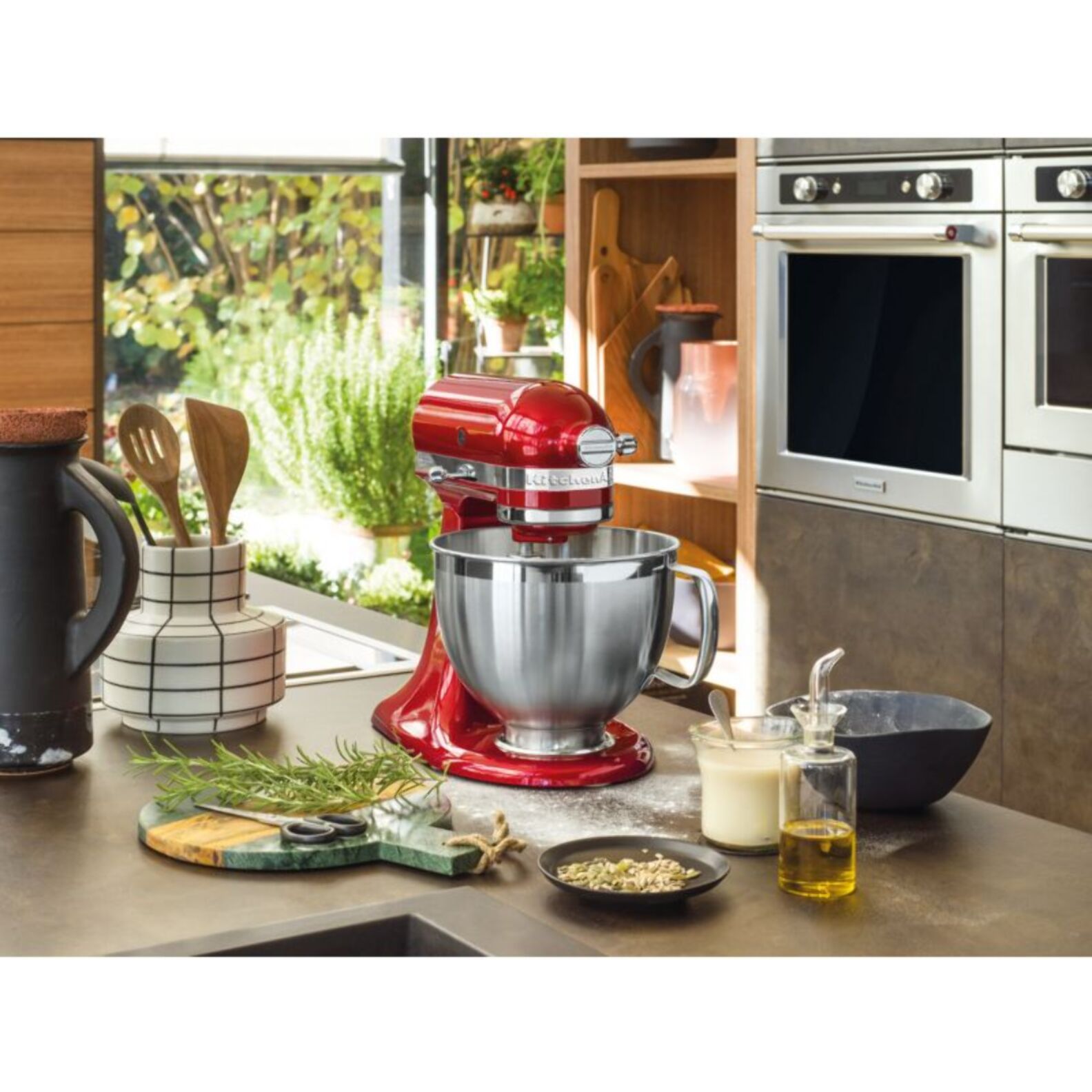 Robot pâtissier KITCHENAID 5KSM185PSECA POMME D'AMOUR, 4,8 L, accessoires inox, bol 3L, couvercle antiprojections