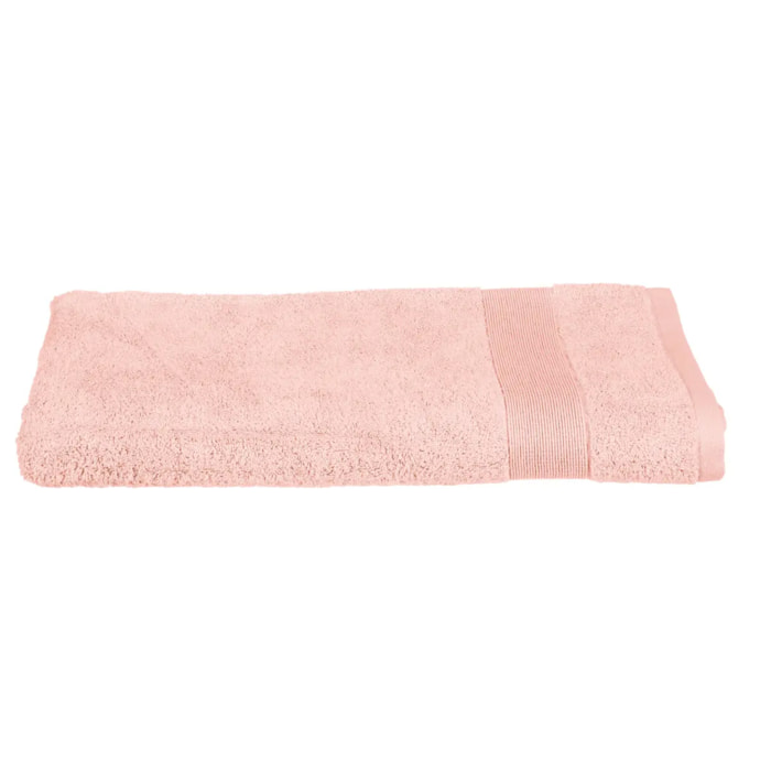 Drap de bain "Essentiel" coton rose 100x150cm