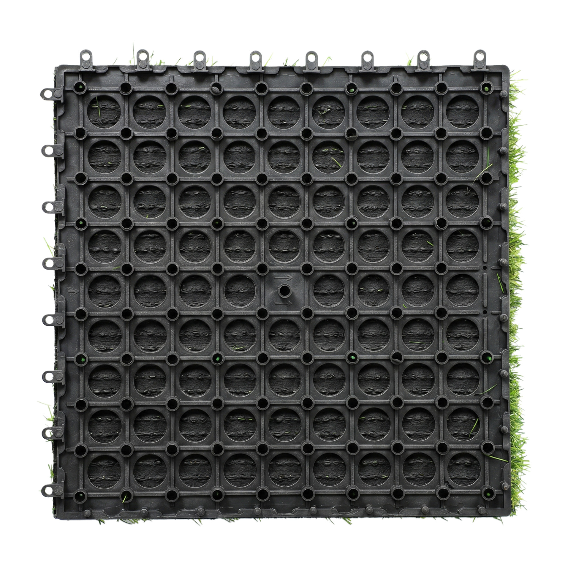 Gazon synthétique artificiel set de 22 dalles carreaux 30 x 30 cm ép. confort 2,5 cm à emboîter vert