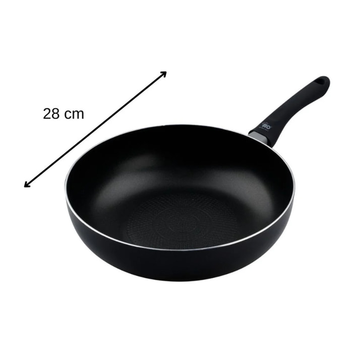 Lot de 2 woks de cuisine de 20 cm et 28 cm Elo Smart Life