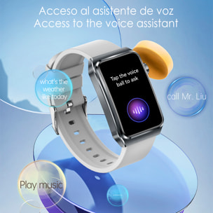 Smartwatch TK73, Chiamate Bluetooth con funzioni avanzate di salute: misurazione dei lipidi e dell'acido urico, temperatura corporea, micro esame fisico e torcia multifunzione integrata.