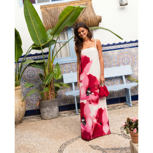 Vestido largo estampado floral de tirantes