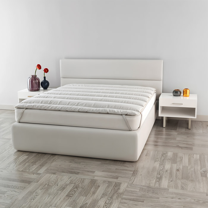 TOPPER ELEGANT TRAPUNTATO CON ELASTICI - Made in Italy