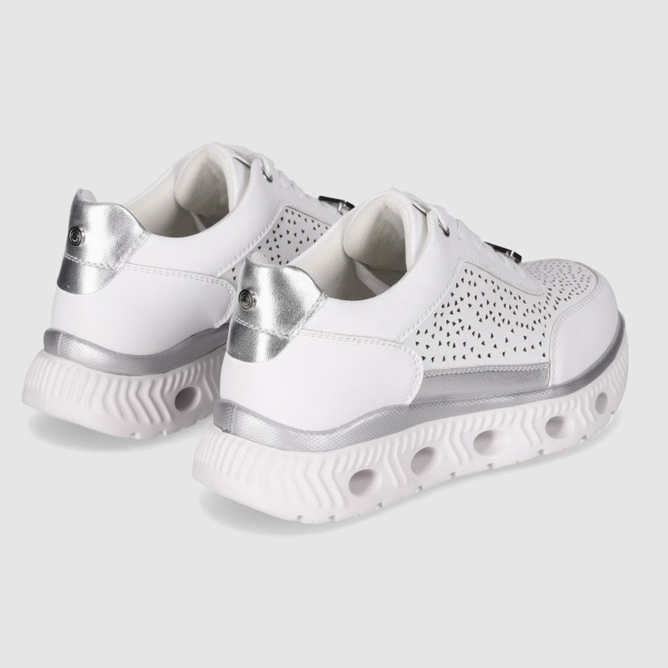 Deportivos - Blanco - Tacón: Bajo