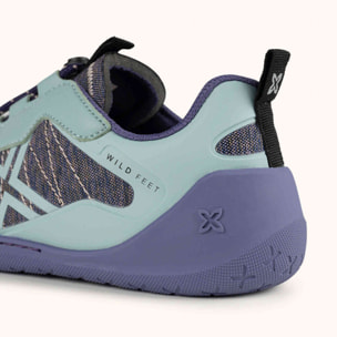 MUNICH FREESTEP 06 Zapatillas Wild Feet "Barefoot" color verde menta y lila con puntera ancha