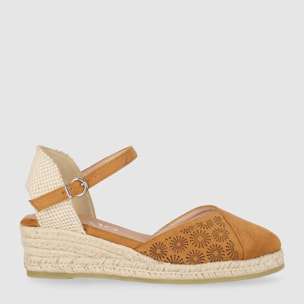 Sandalias de Tejido - Cuero - Tacón: 5 cm