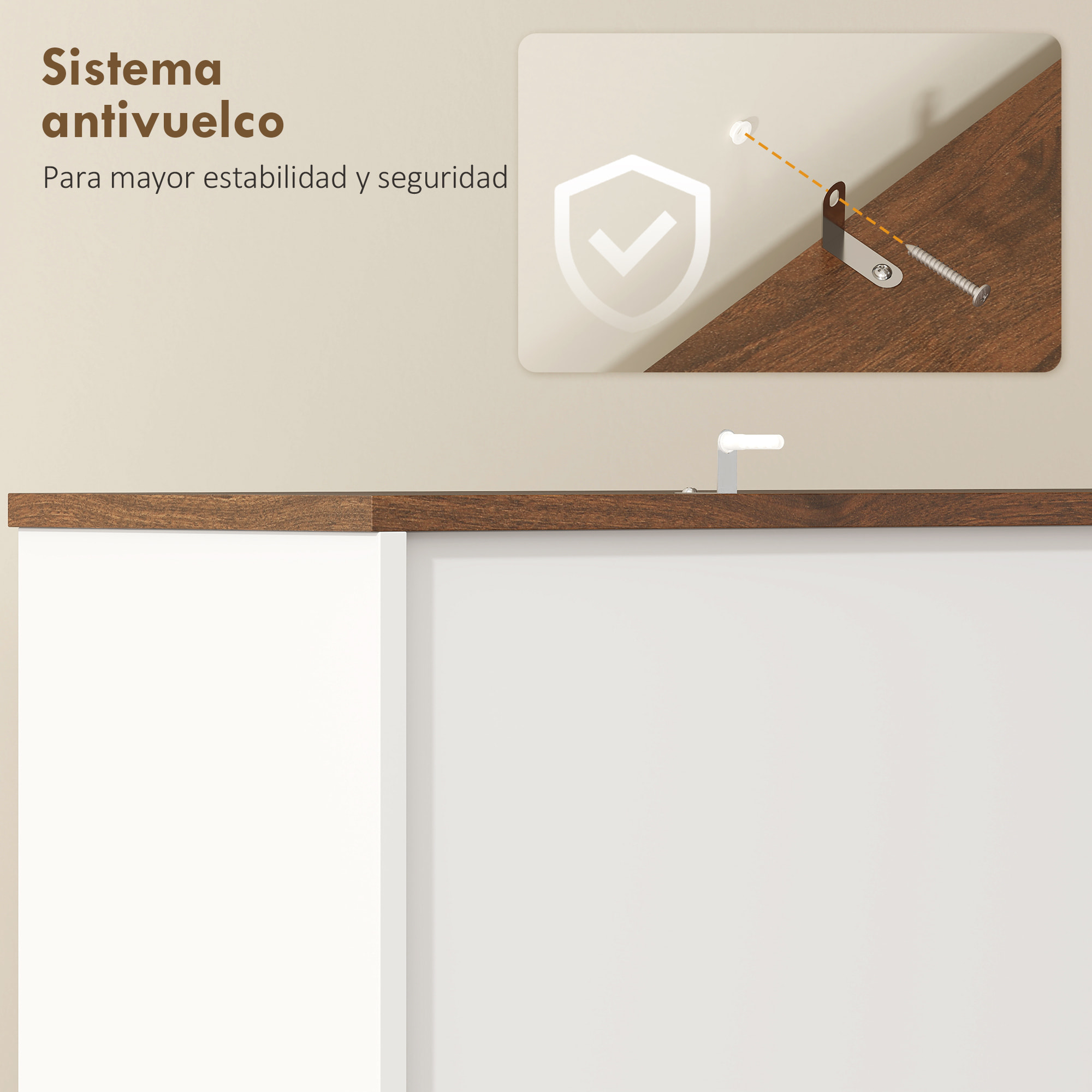 Alacena de Cocina Alta, Mueble Auxiliar de Cocina, Botellero para 8 Botellas, 4 Puertas, 3 Cajones, Estantes Abiertos, Encimera Amplio, 4 Ganchos, Orificio para Cables, Blanco, 100x38x172 cm