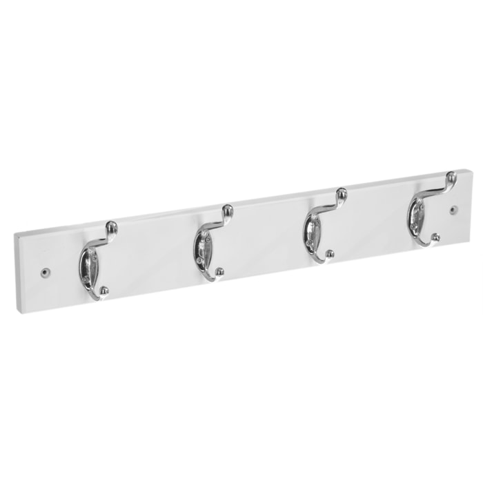 Clavija con 4 cabezas de madera, metal blanco