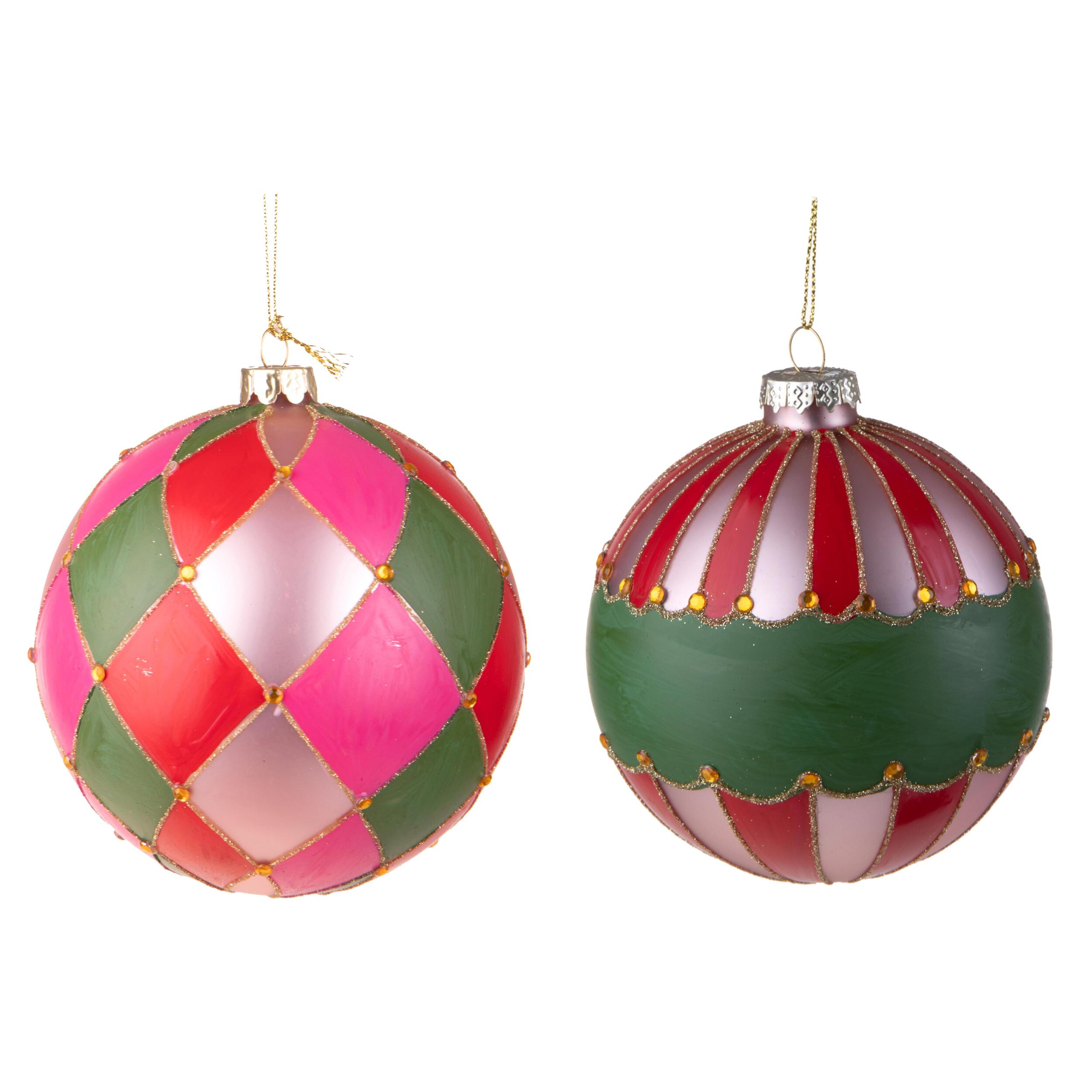 Sfera Carosello Natale - Pezzi 2 - Colore Multicolore - 12x12Hx12cm - Bianchi Dino