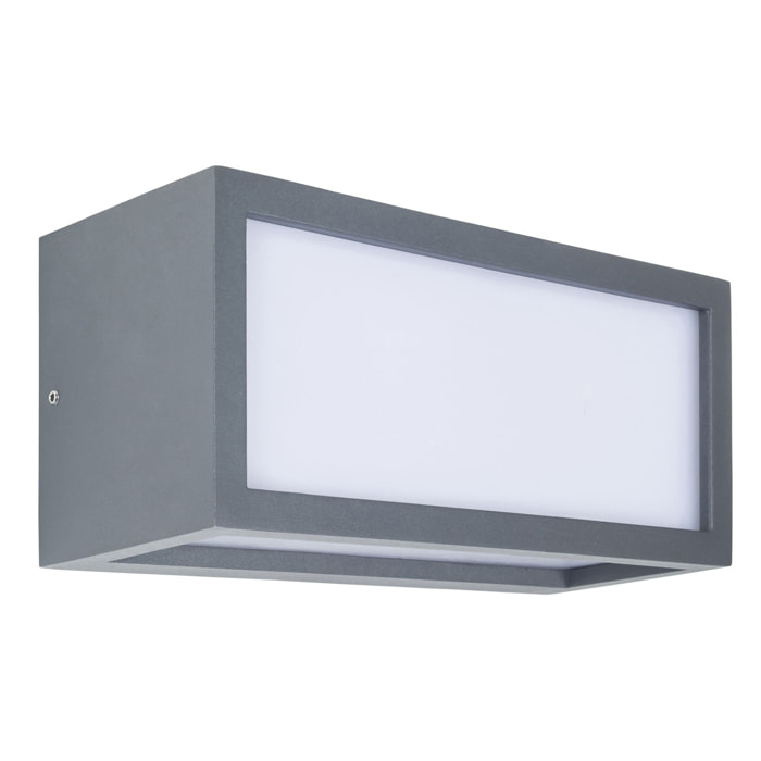 FORLIGHT Quanta aplique exterior negro rectangular para bombilla E27