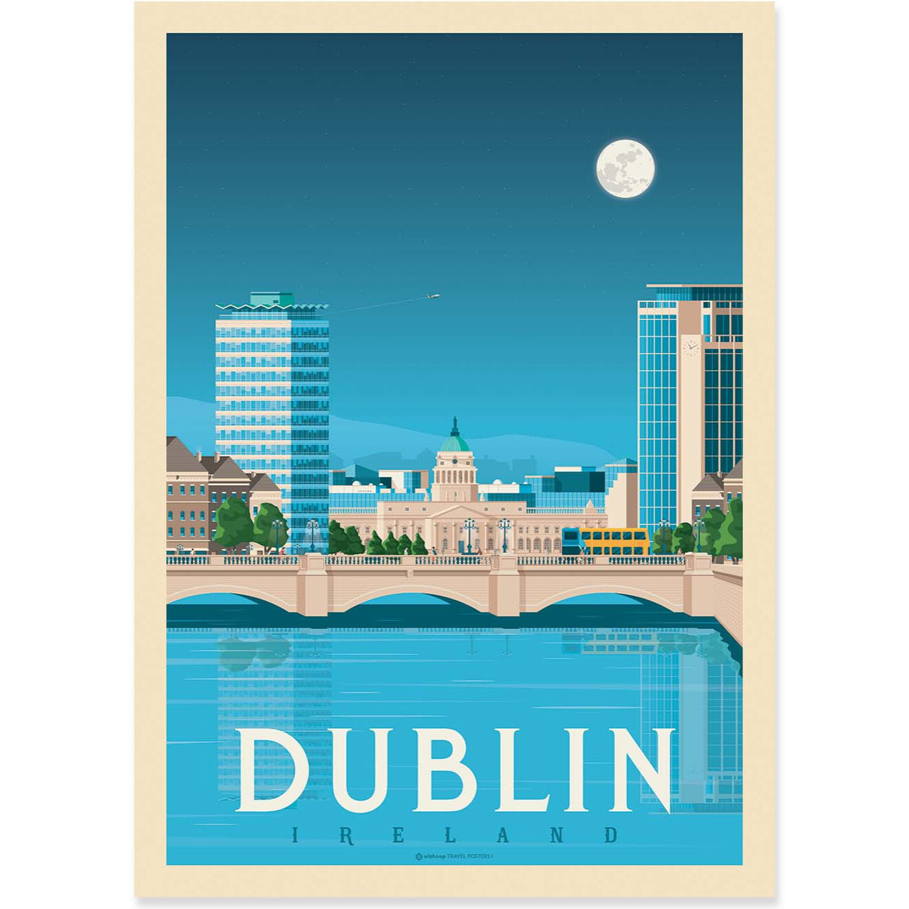 Affiche - Dublin - Olahoop Travel Posters
