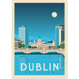Affiche - Dublin - Olahoop Travel Posters