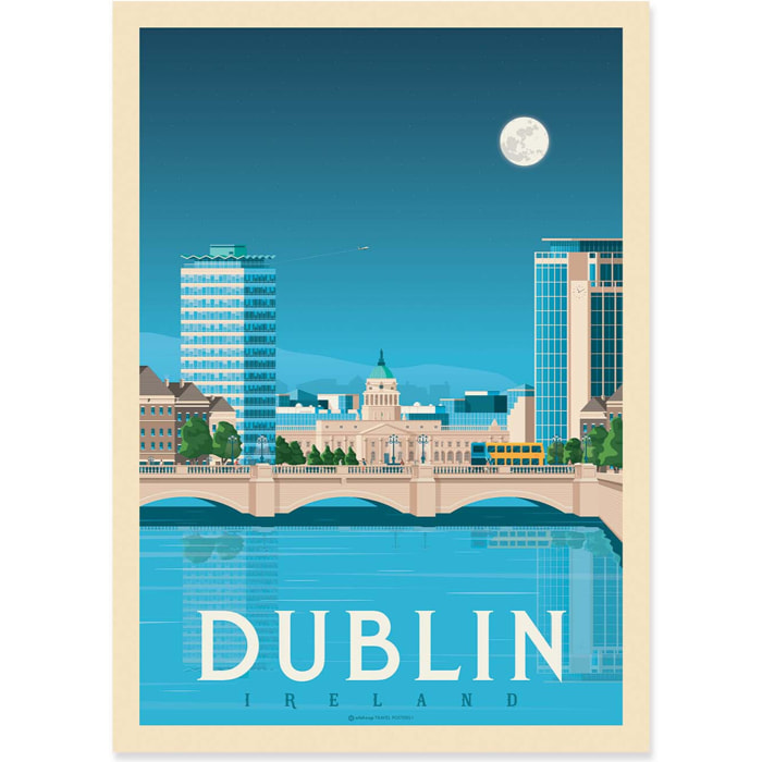 Affiche - Dublin - Olahoop Travel Posters