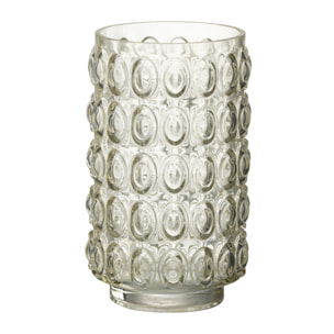 J-Line vase Bulles - verrre- jaune clair - small - 23 cm de hauteur