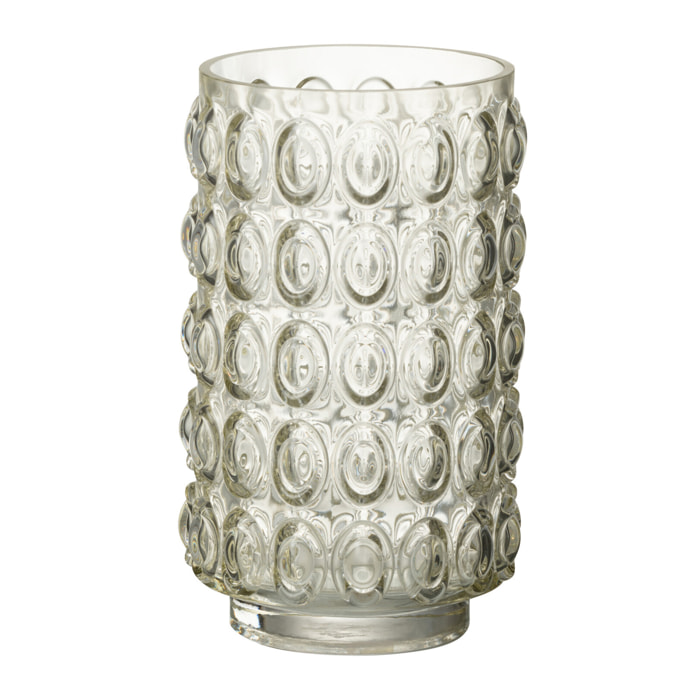 J-Line vase Bulles - verrre- jaune clair - small - 23 cm de hauteur
