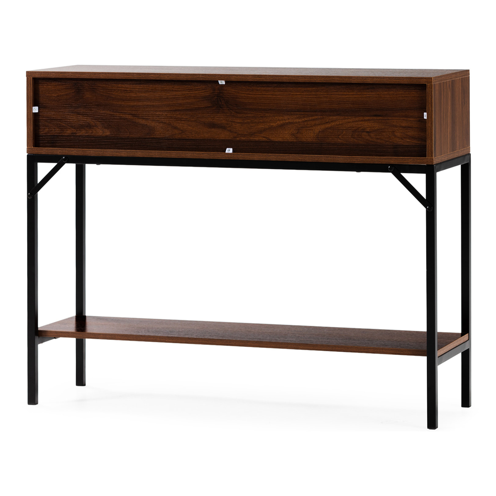 Mesa consola Auri 2 cajones efecto Nogal