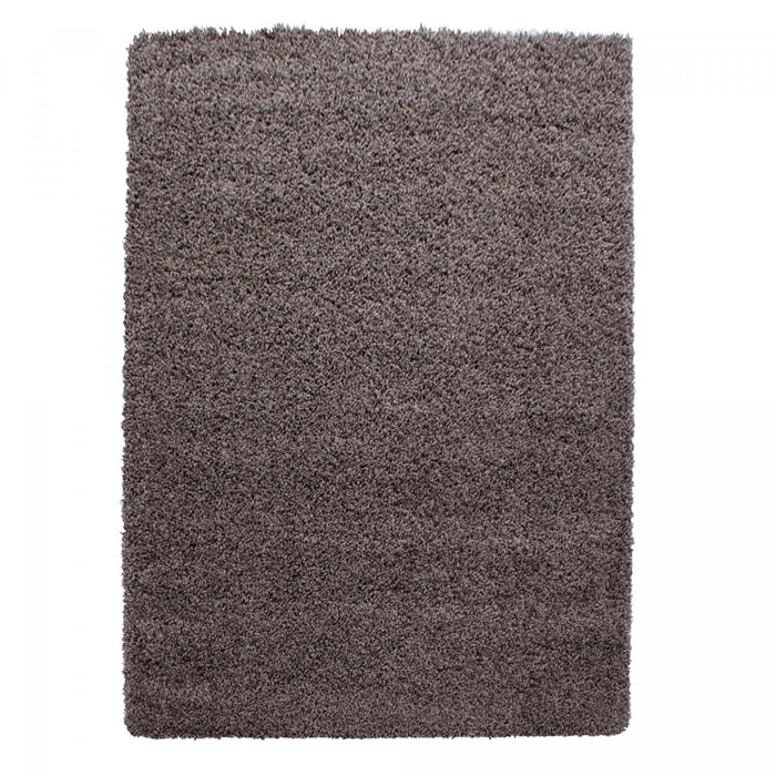 Tapis poils longs shaggy tissé motif uni GECO