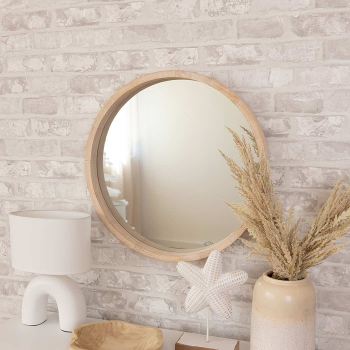 Miroir susa bois rond 50cm