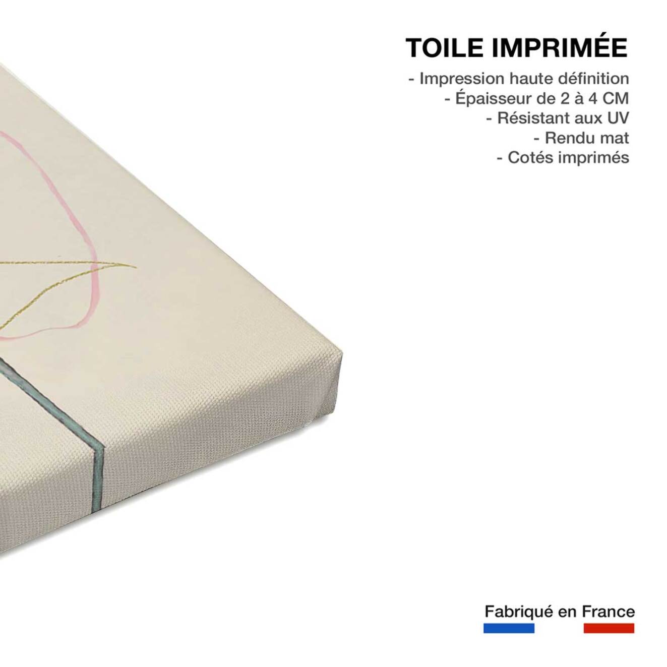 Tableau peinture fleurs bouquet de feu et d'or  Toile imprimée