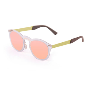 Gafas de sol OCEAN IBIZA - De espejo rosa con montura blanco transparente y patillas de metal dorado