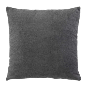 Coussin  - Effet bouclette - Gris