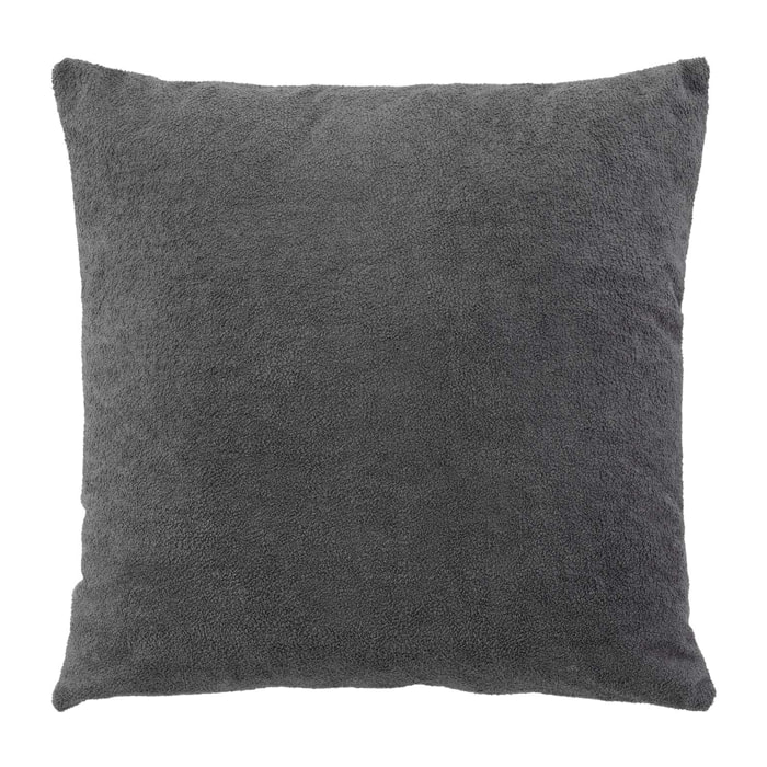 Coussin  - Effet bouclette - Gris