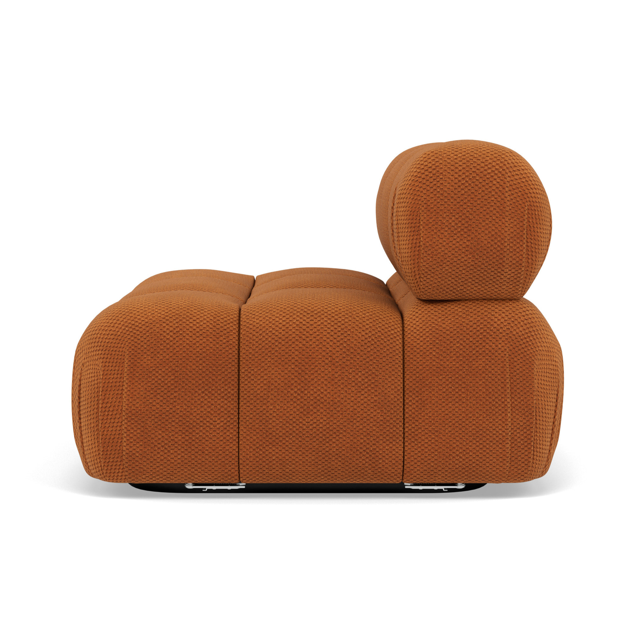 Ruby - module d'assise sans accoudoirs en velours texturé - Terracotta