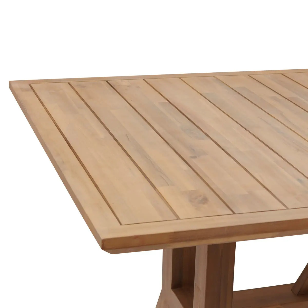 Table haute de jardin rectangulaire "Papouasie" 8 places en acacia