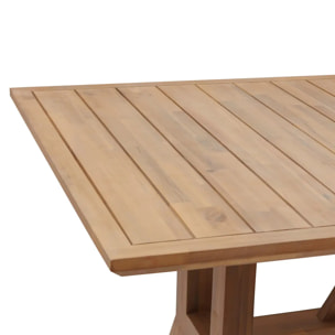 Table haute de jardin rectangulaire "Papouasie" 8 places en acacia