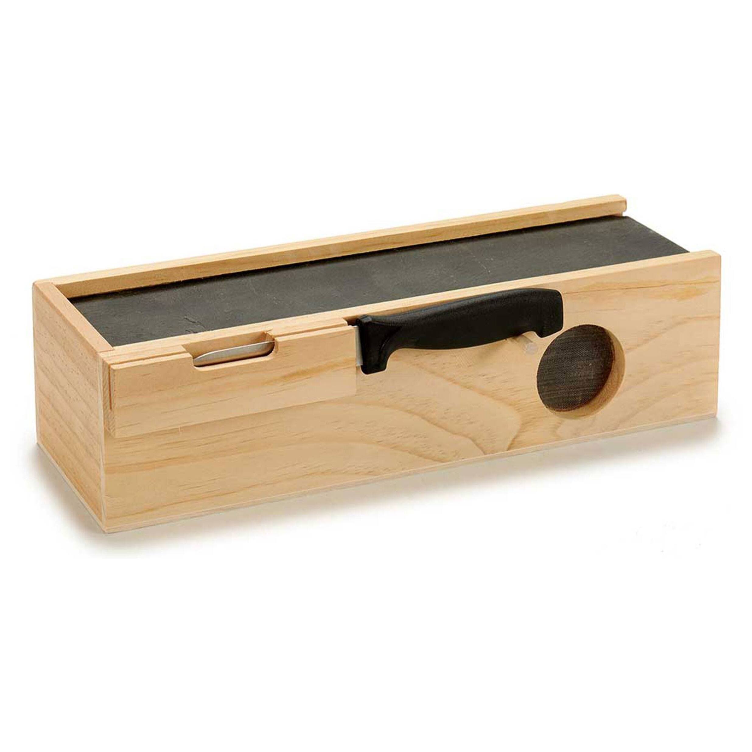 Caja madera fiambres pizarra y cuchillo colección kinvara