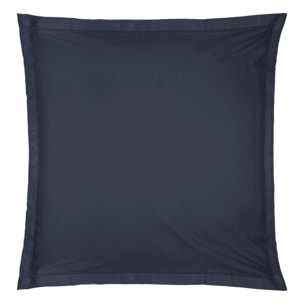 Taie d'oreiller "Carina" en coton bleu encre 63x63cm