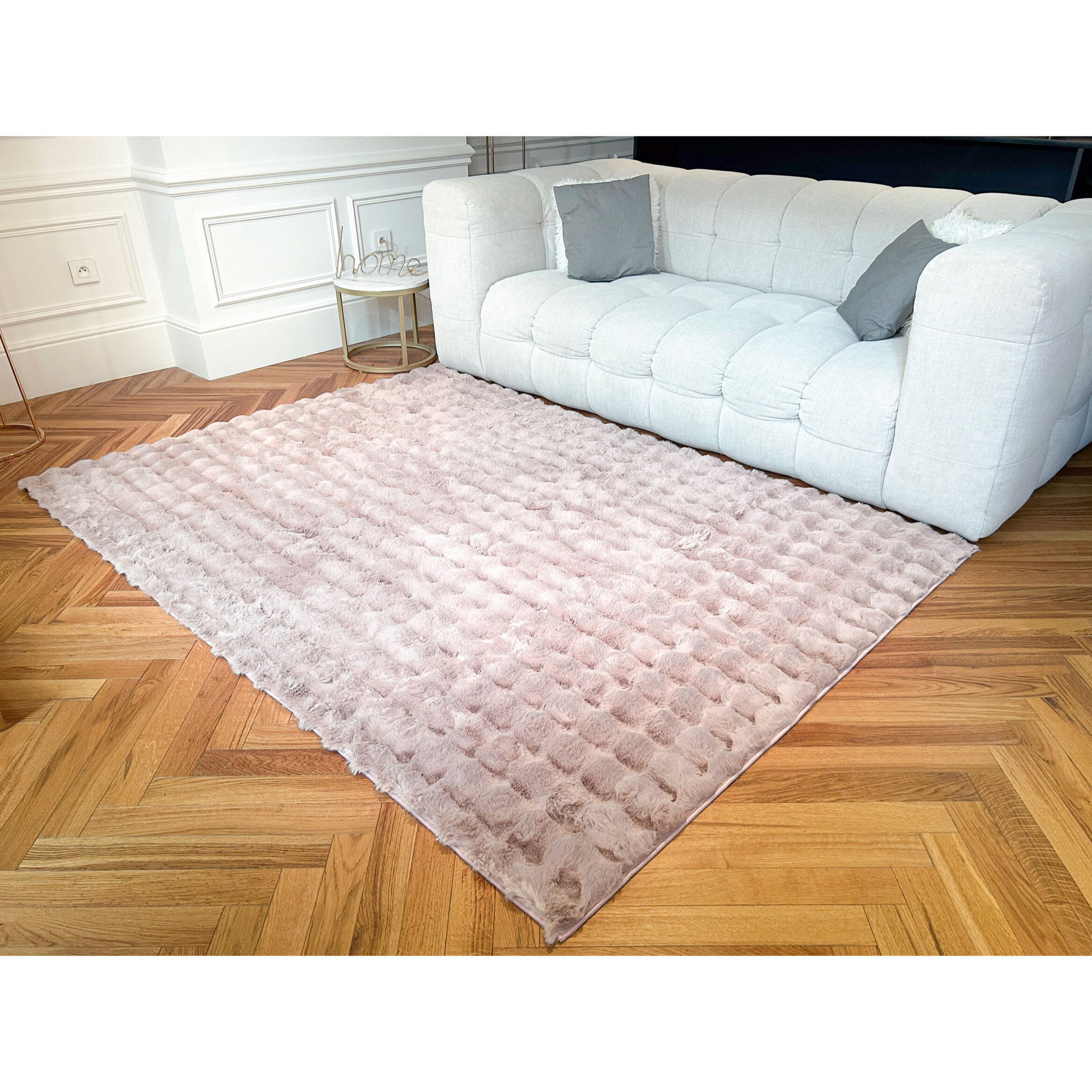 BUBBLE - Tapis doux rose