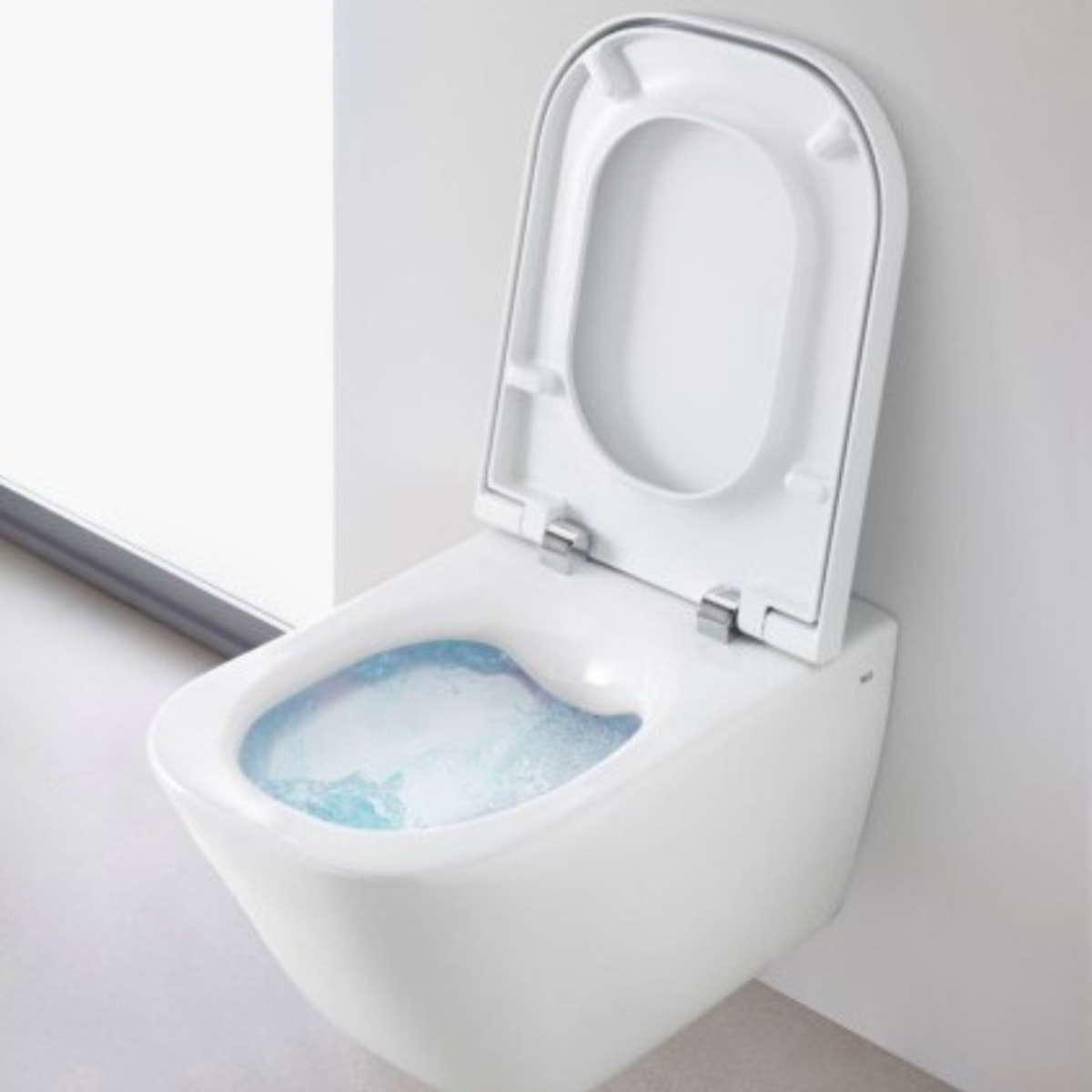 The Gap pack cuvette WC suspendu sans bride en céramique avec abattant SoftClose en Duroplast, blanc (A34H47L000)