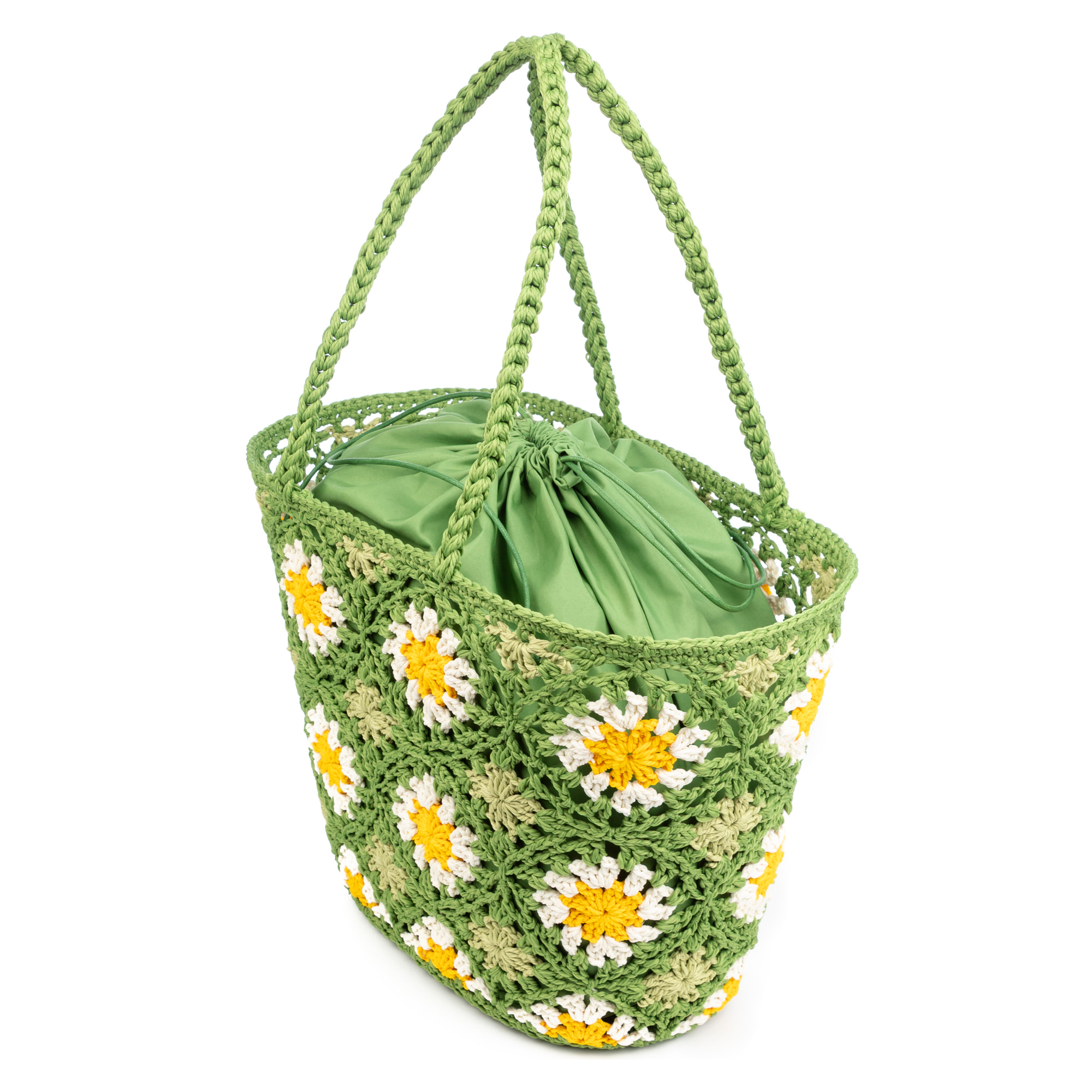Basento Borsa a spalla Donna. Fabbricata in cotone tessuto a mano.