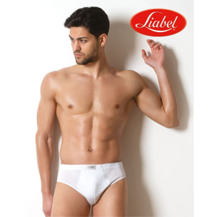 12 Slip Uomo Liabel 100% Cotone Mercerizzato Art. 940 Bianco