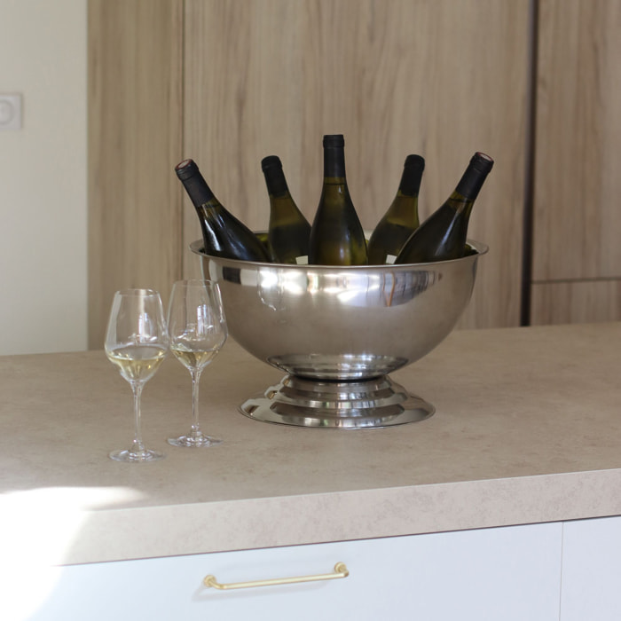 Grand seau à champagne en inox 40cm