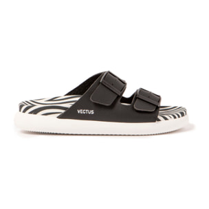 Sandalias Vegtus Tanami Stripes White / Black