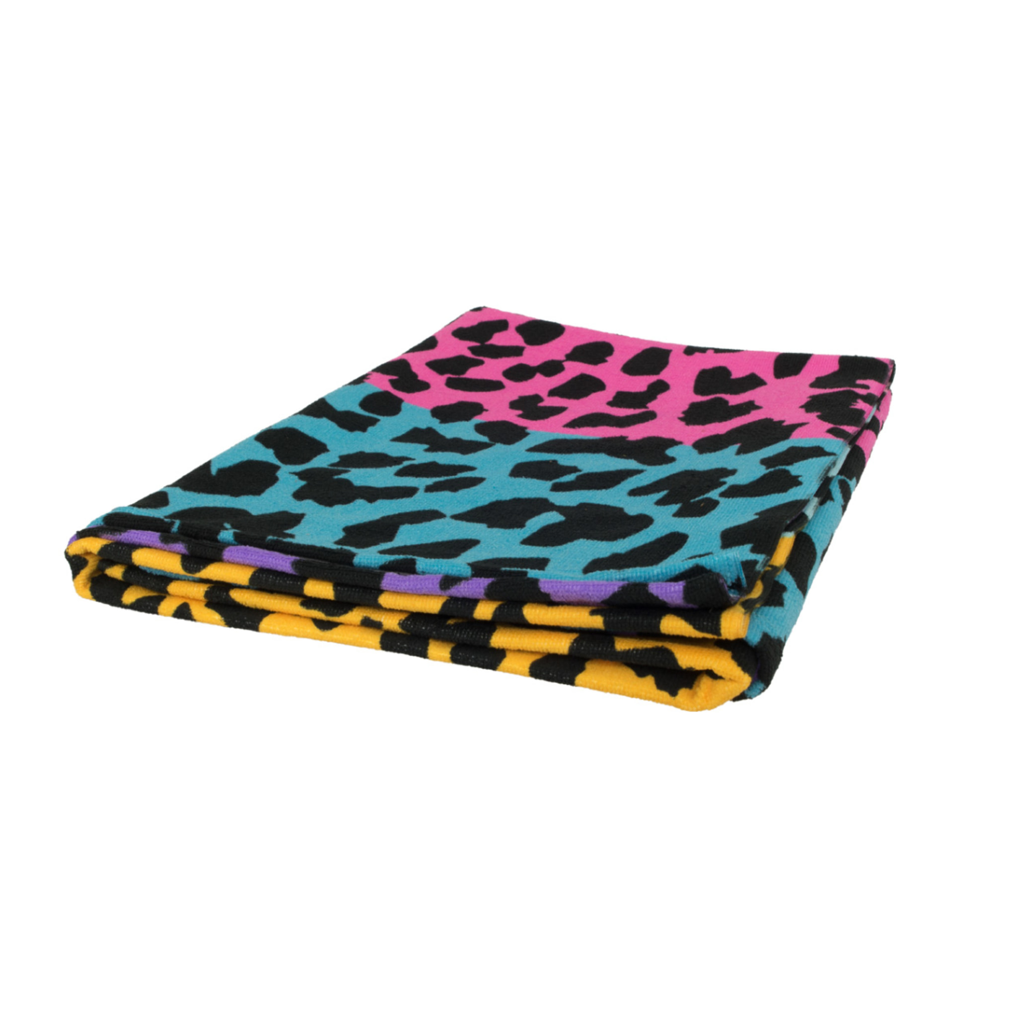 Telo Mare Grande 100x180 Spugna Maui Leopard Multicolor D8