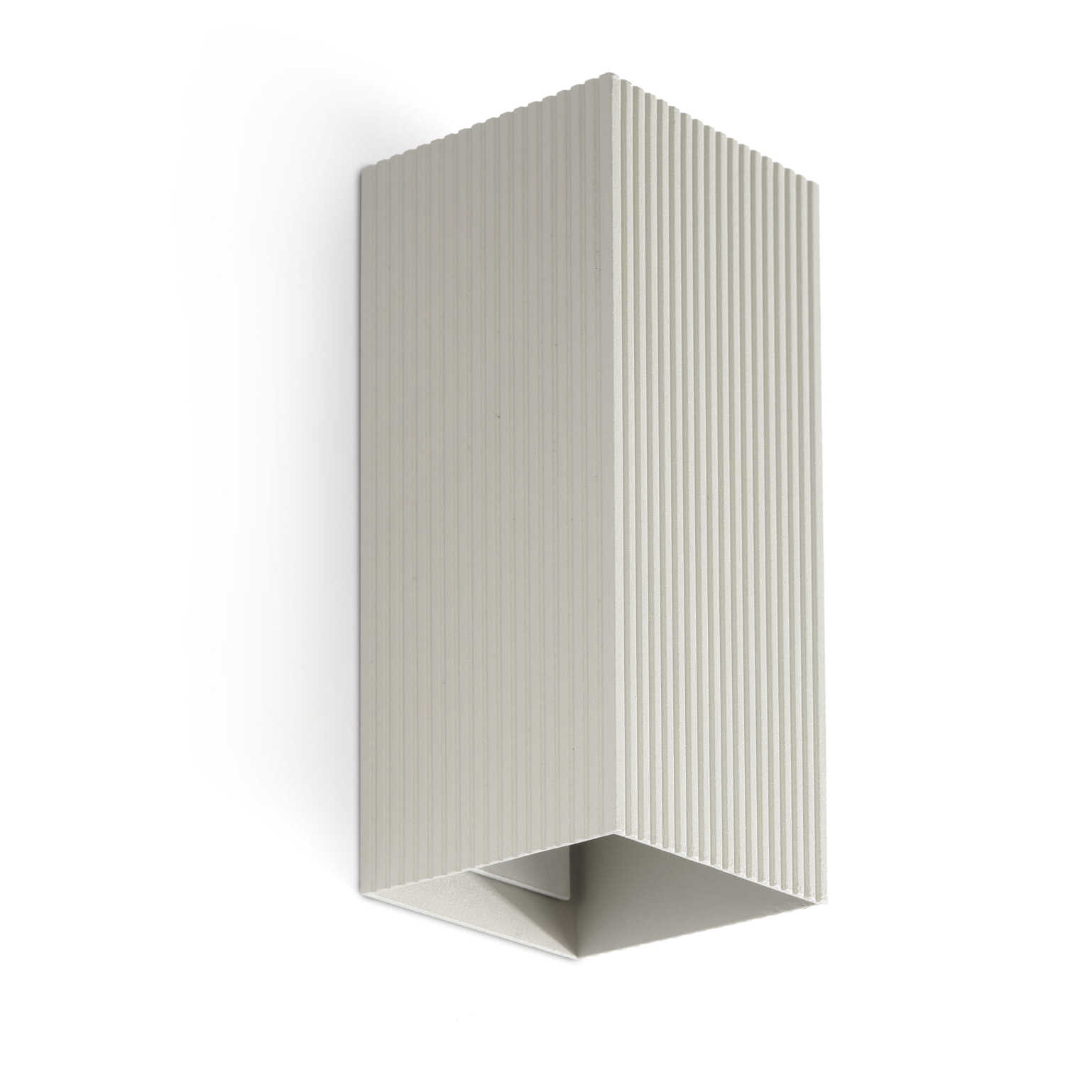 LUNE 2L Applique carré gris cannelée