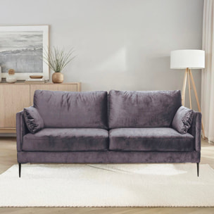 Canapé Velours Droit Splendido - 2 Places