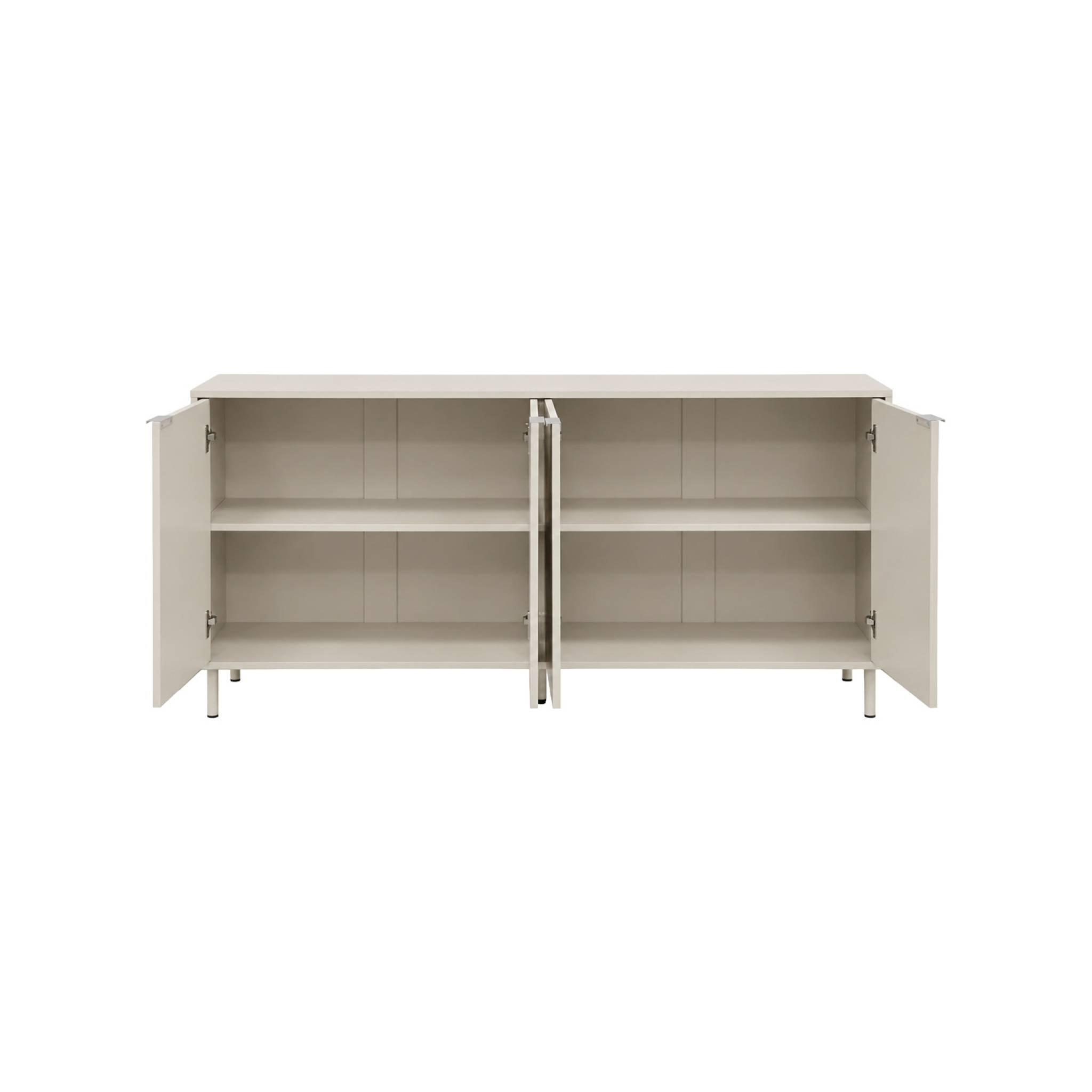 Buffet décor bois et métal 4 portes 160cm ELLIE