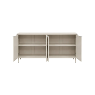 Buffet décor bois et métal 4 portes 160cm ELLIE