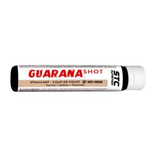 STC NUTRITION - Guarana Shot - Complément alimentaire à base de Guarana, Caféine, Taurine et vitamines - Aide à réduire la fatigue et améliorer la concentration - flacon unidose